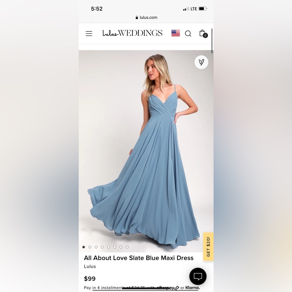 Slate Blue LuLus Dress XS